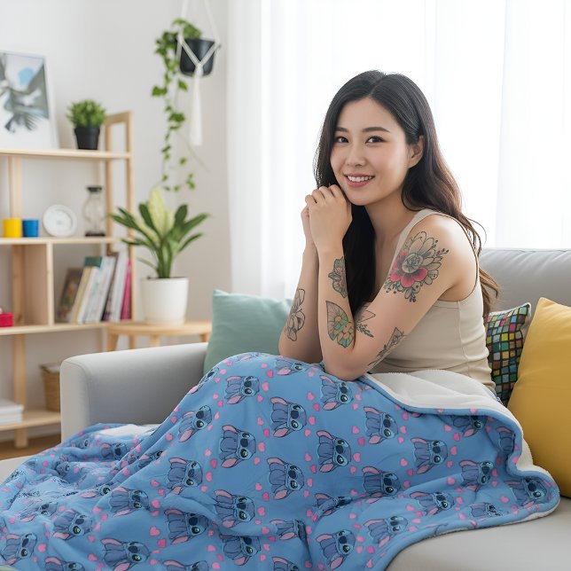 Cobertor De Velo Stitch Fleece Blanket (Criador carregado)