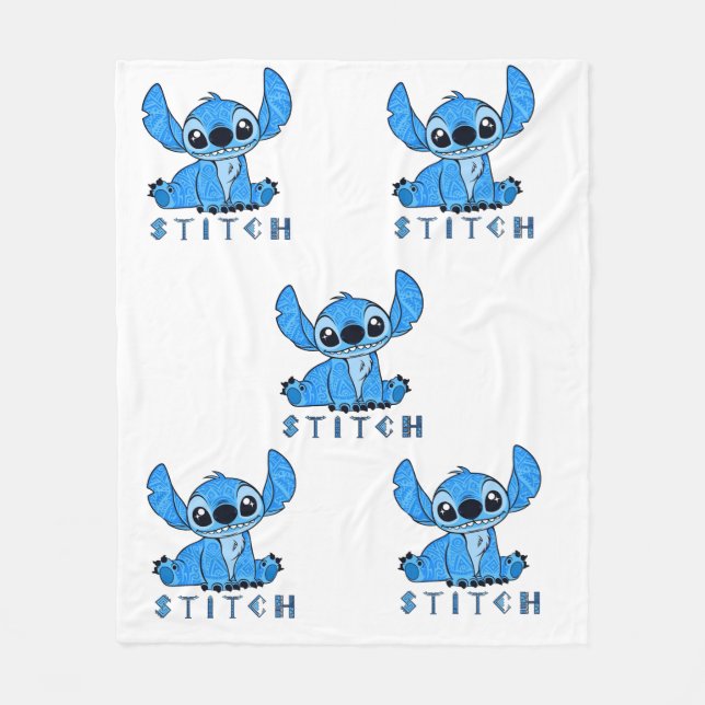 Cobertor De Velo Stitch Polinésio (Frente)