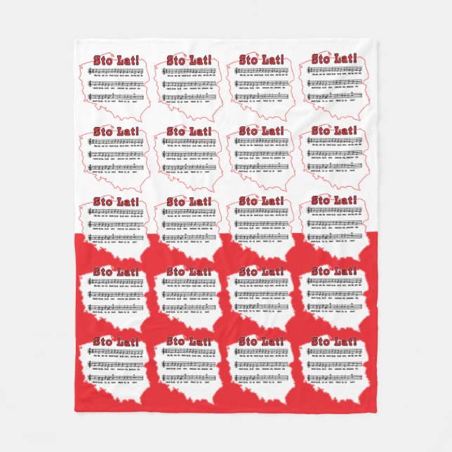 Cobertor De Velo Sto Lat! Mapa Polonês da Música (Frente)