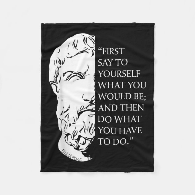 Cobertor De Velo Stoicism Epictetus Stoic Filosofia Visualize (Frente)