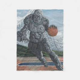 Cobertor De Velo Stone Golem Jogando Basquete Fantasia Art Blanket