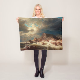 Cobertor De Velo Stormy Sea com um naufrágio (por Marcus Larson)