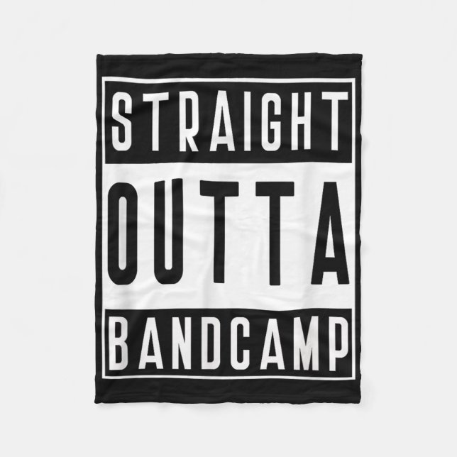 Cobertor De Velo Straight Outta Band Camp Funny Marching Band Tee  (Frente)