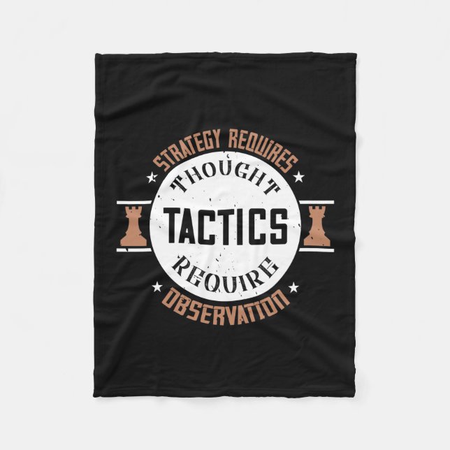 Cobertor De Velo Strategy Requires Thought, Tactics Require Observa (Frente)