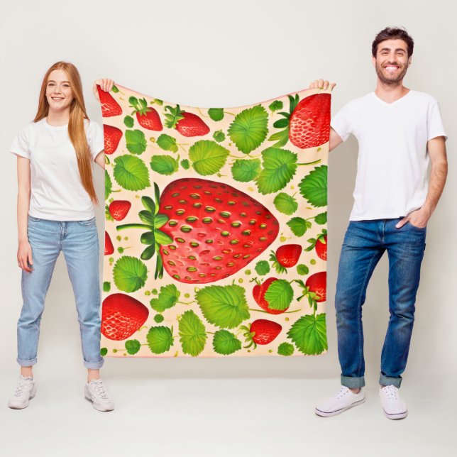 Cobertor De Velo Strawberry Dadaist Trabalho de arte (In Situ)