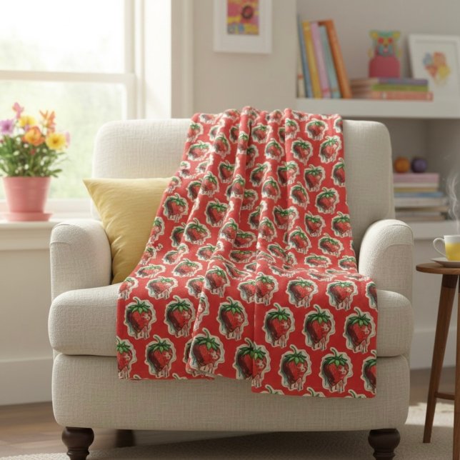 Cobertor De Velo Strawberry Fleece Blanket (Criador carregado)