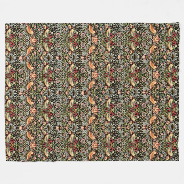 Cobertor De Velo Strawberry Thief William Morris (Frente (Horizontal))