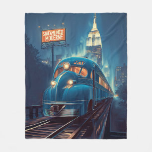 Cobertor De Velo Streamline Moderne Vintage New York Express