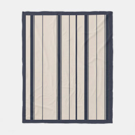 Cobertor De Velo Striped Navy Blue and Cream