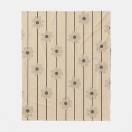 Cobertor De Velo Stripes Beige Tropical de Verão Botânico