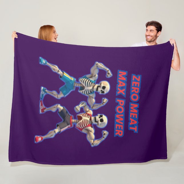 Cobertor De Velo Strong to the Bone – Funny Skeleton Muscle Design (In Situ)