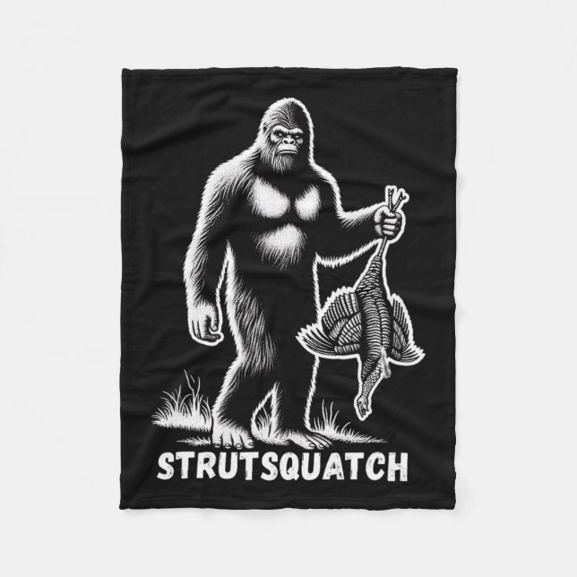 Cobertor De Velo Strutsquatch Bigfoot Sasquatch Engraçado Juventude (Frente)