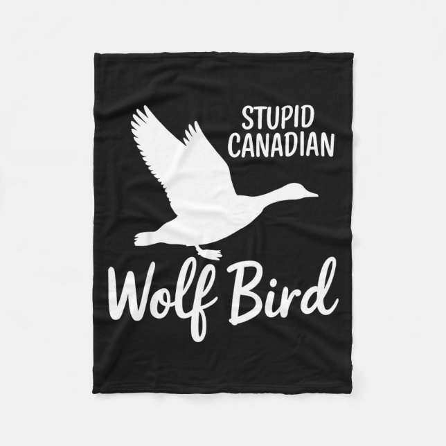 Cobertor De Velo Stud Canadian Wolf Bird Funny  (Frente)