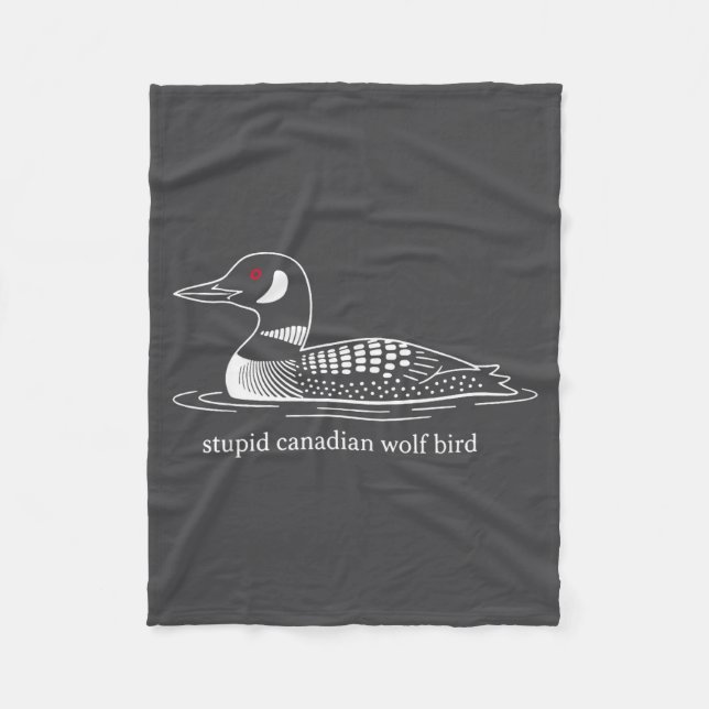 Cobertor De Velo Stud Canadian Wolf Bird Funny Loon Humor  (Frente)