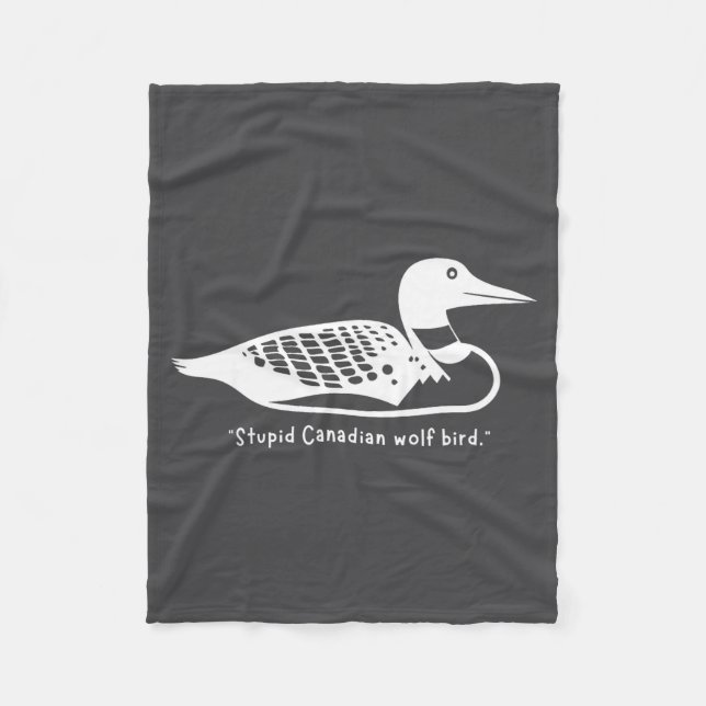 Cobertor De Velo Stud Canadian Wolf Bird Funny Loon Humor  (Frente)