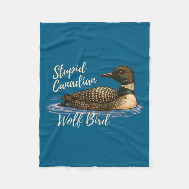 Cobertor De Velo Stud Canadian Wolf Bird Funny Loon Humor Meme Sayi (Frente)
