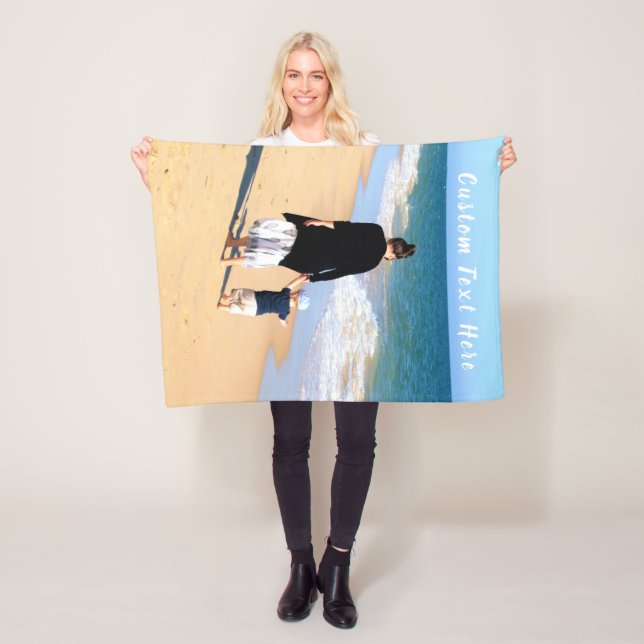 Cobertor De Velo Sua foto, Bebê, Folheto com Texto Personalizado (In Situ)