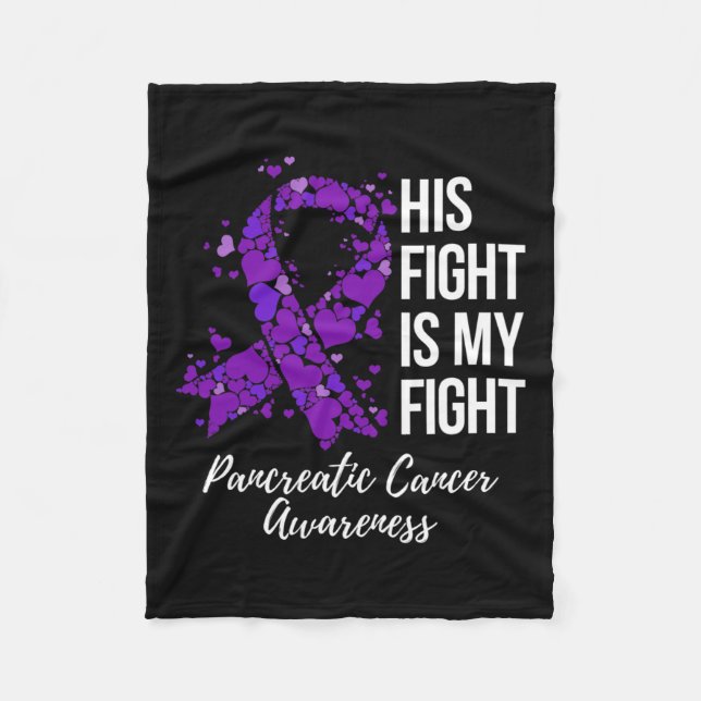 Cobertor De Velo Sua Luta É A Minha Consciência Do Câncer de pâncre (Frente)