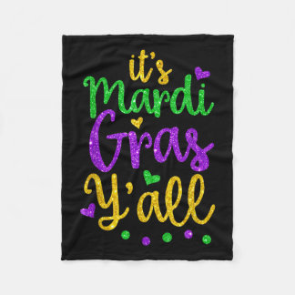 Cobertor De Velo Sua Máscara do Mardi Gras Yall Mardi Gras Party