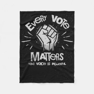 Cobertor De Velo Sua Voz É Poderosa Votar Viciante1
