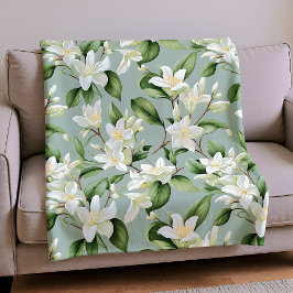 Cobertor De Velo Suave Elegância Floral de Jasmim
