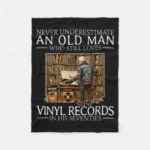 Cobertor De Velo Subestimar um velho que ama discos de vinil