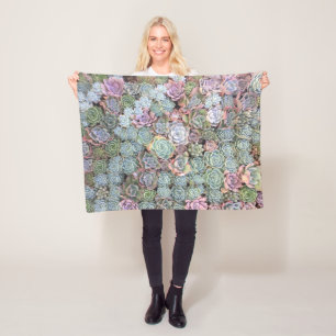 Cobertor De Velo Succulent Pastel colorido de Echeveria PEQUENO