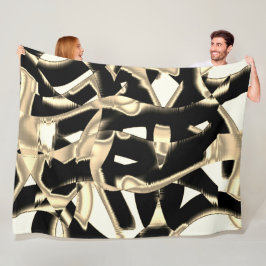 Cobertor De Velo Sucos de bege e preto, fita destruída em claro