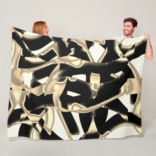 Cobertor De Velo Sucos de bege e preto, fita destruída em claro (In Situ)