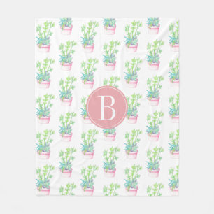 Cobertor De Velo Suculentes bonito   Personalizado