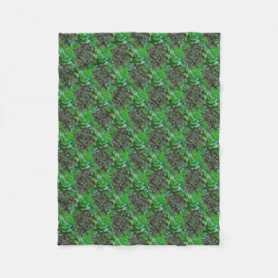 Cobertor De Velo Sucultivos Verdes Lattice Patterno Flórida Blanket