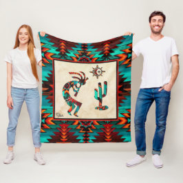 Cobertor De Velo Sudoeste de Kokopelli Fleece Blanket
