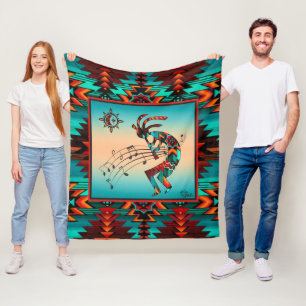 Cobertor De Velo Sudoeste de Kokopelli Fleece Blanket