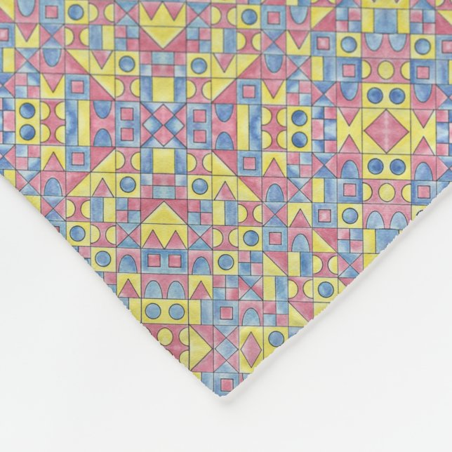 Cobertor De Velo Sudoku One-Modern Bauhaus Arte Geométrica (Quina)