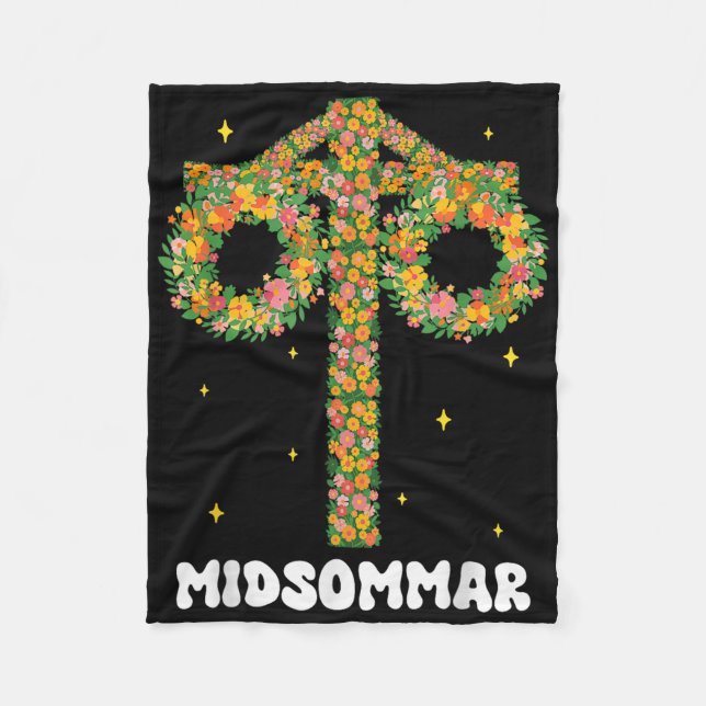 Cobertor De Velo Suecia MidSummer Solstile Maypole Midsommar (Frente)