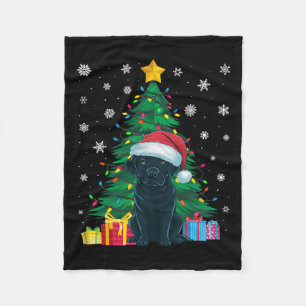 Cobertor De Velo Suéter Feio Árvore Xmas Luzes pretas Labrador Cão 