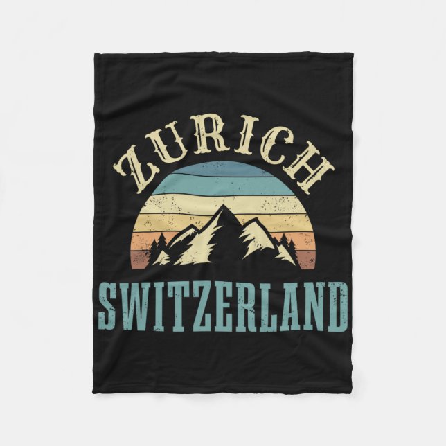 Cobertor De Velo Suiças Alps Esquiando Montanhas Suíças Presente no (Frente)