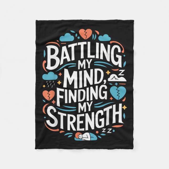 Cobertor De Velo Suicide Awareness Depression Anxiety Mental Health (Frente)