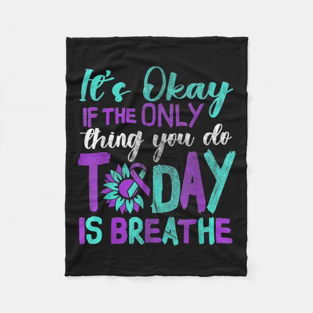 Cobertor De Velo Suicide Awareness Suicide Prevention Suprt Survivo (Frente)