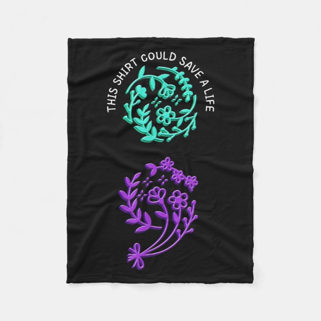 Cobertor De Velo Suicide Awareness Suicide Prevention Suprt Survivo (Frente)