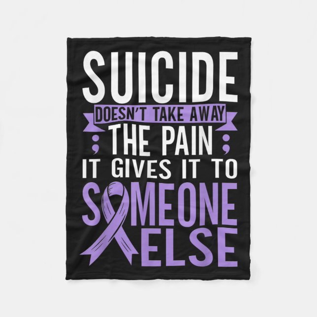 Cobertor De Velo Suicide Awareness Suicide Prevention Suprt Survivo (Frente)