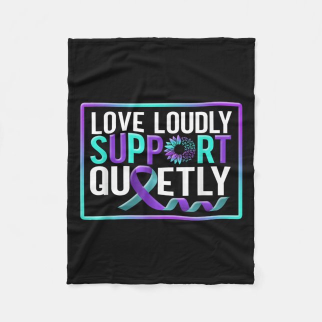 Cobertor De Velo Suicide Awareness Suicide Prevention Suprt Survivo (Frente)