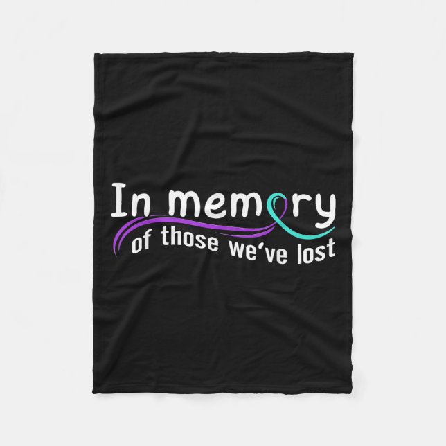 Cobertor De Velo Suicide Awareness Suicide Prevention Suprt Survivo (Frente)