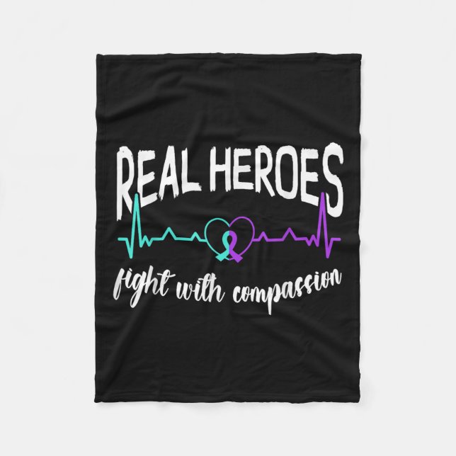 Cobertor De Velo Suicide Awareness Suicide Prevention Suprt Survivo (Frente)