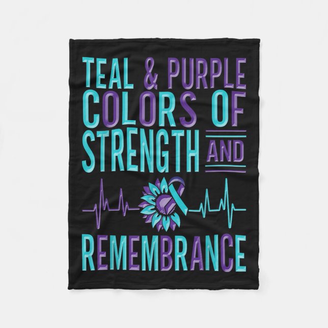 Cobertor De Velo Suicide Awareness Suicide Prevention Suprt Survivo (Frente)