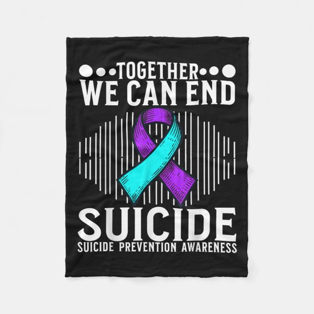 Cobertor De Velo Suicide Awareness Suprt Suicide Prevention Awarene (Frente)