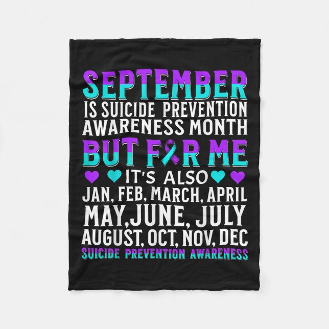 Cobertor De Velo Suicide Awareness Suprt Suicide Prevention Awarene (Frente)
