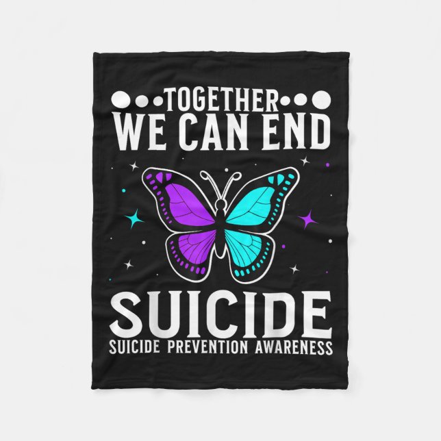 Cobertor De Velo Suicide Awareness Suprt Suicide Prevention Awarene (Frente)