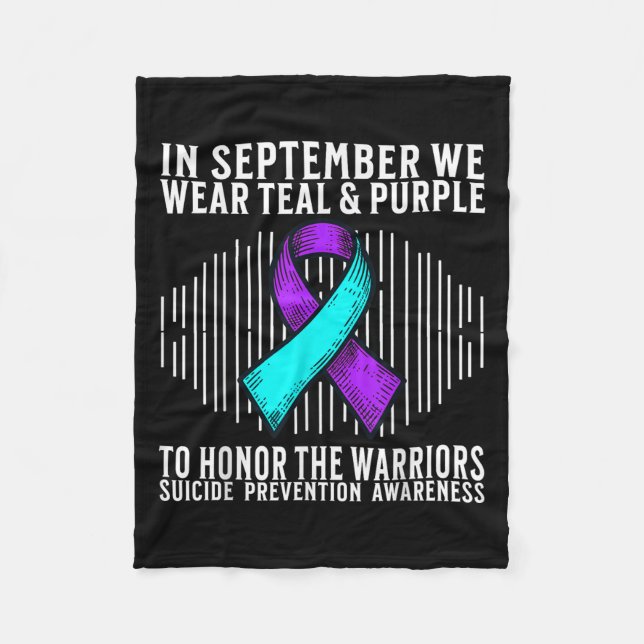Cobertor De Velo Suicide Awareness Suprt Suicide Prevention Awarene (Frente)