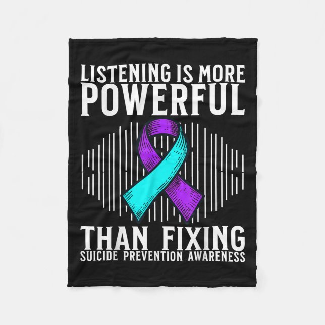 Cobertor De Velo Suicide Awareness Suprt Suicide Prevention Awarene (Frente)